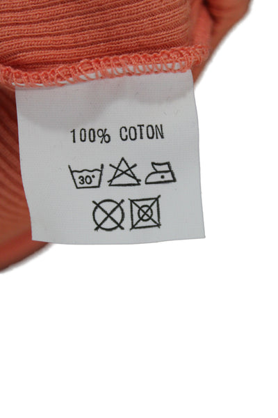 Hartford Womens Orange Scoop Neck Cotton Camisole Sleeveless Size 2