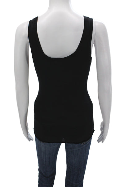 Velvet by Graham & Spencer Womens Scoop Neck Sleeveless Black Tank Size XS