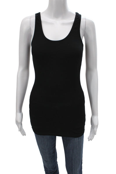 Standard James Perse Womens Black Scoop Neck Sleeveless Tank Rayon Basic Size 2