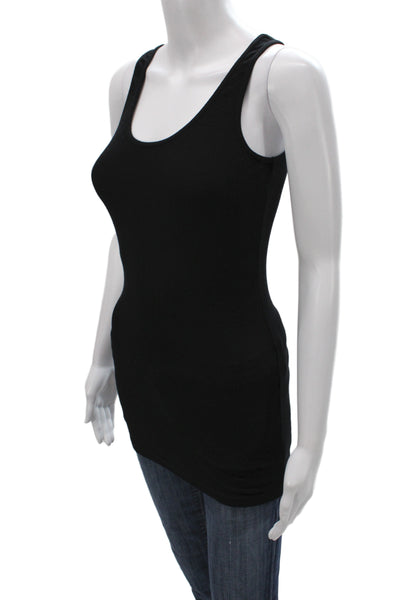 Standard James Perse Womens Black Scoop Neck Sleeveless Tank Rayon Basic Size 2