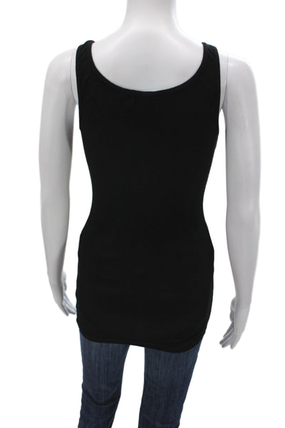 Standard James Perse Womens Black Scoop Neck Sleeveless Tank Rayon Basic Size 2