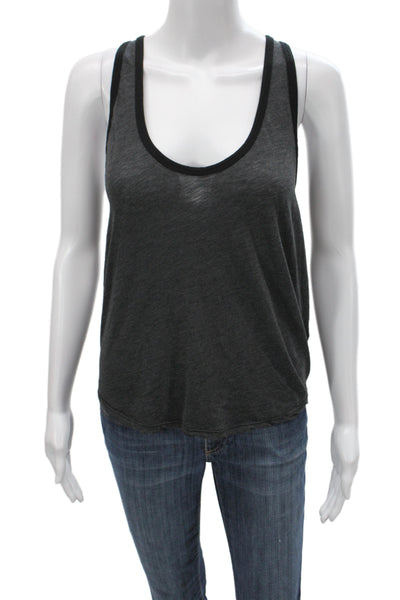 Standard James Perse Women Basic Gray Tank Scoop Neck Sleeveless Size 2
