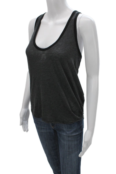 Standard James Perse Women Basic Gray Tank Scoop Neck Sleeveless Size 2