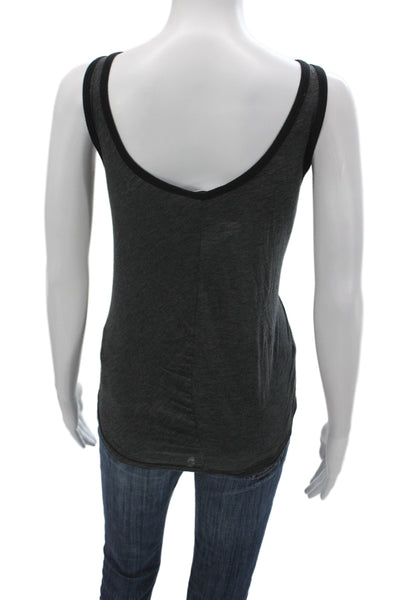 Standard James Perse Women Basic Gray Tank Scoop Neck Sleeveless Size 2