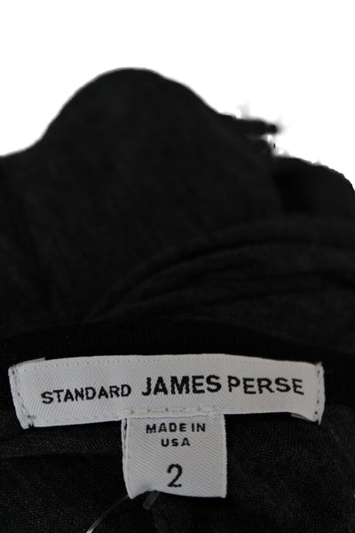 Standard James Perse Women Basic Gray Tank Scoop Neck Sleeveless Size 2