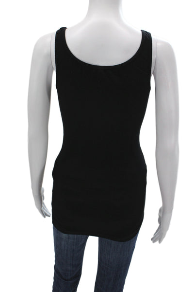 Standard James Perse Womens Black Scoop Neck Basic Tank Rayon Size 2