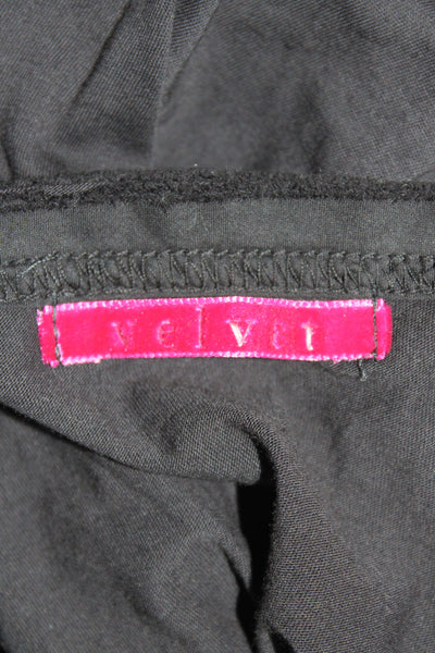 Velvet by Graham & Spencer Women Basic Black Scoop Neck Cotton Tank Size S