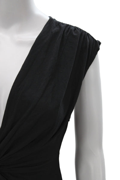 Velvet by Graham & Spencer Women Jersey V-Neck Sleeveless Blouse Black Size M