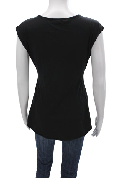 Velvet by Graham & Spencer Women Jersey V-Neck Sleeveless Blouse Black Size M