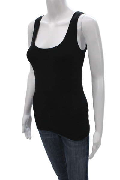 Bordeaux Women Basic Black Scoop Neck Sleeveless Tank Pullover Size One Size