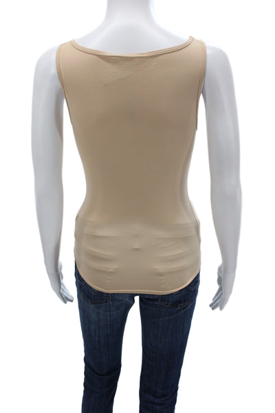 Collette Dinnigan Women Shaping Sleeveless V-Neck Camisole Beige Size S