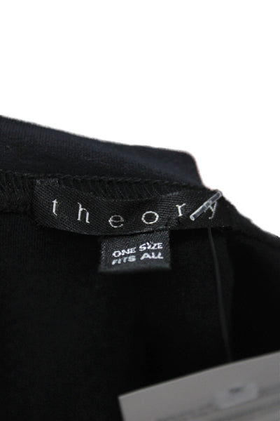 Theory Women Black Basic Sleeveless Tank Crew Neck Top Size One Size