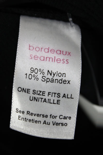 Bordeaux Women Basic Scoop Neck Black Nylon Tank Size One Size