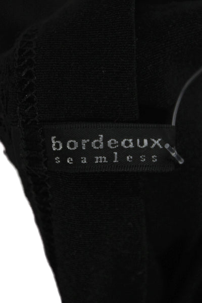 Bordeaux Women Black Lace Tank Scoop Neck 90% Nylon Size One Size