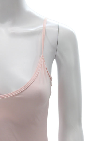 Collette Dinnigan Women Pink Scoop Neck Tank Top Solid Sleeveless Size M