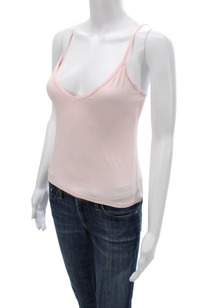 Collette Dinnigan Women Pink Scoop Neck Tank Top Solid Sleeveless Size M
