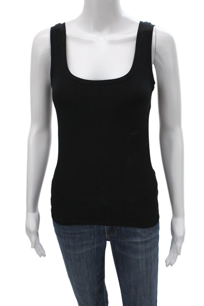 Bordeaux Women Black Sleeveless Scoop Neck Basic Tank Nylon Size One Size