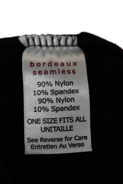 Bordeaux Women Black Sleeveless Scoop Neck Basic Tank Nylon Size One Size
