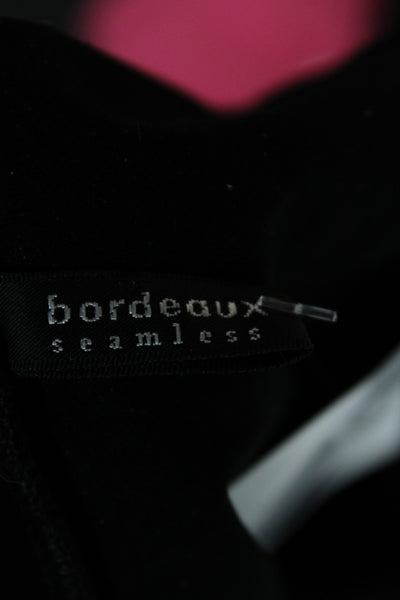 Bordeaux Women Black Sleeveless Scoop Neck Basic Tank Nylon Size One Size