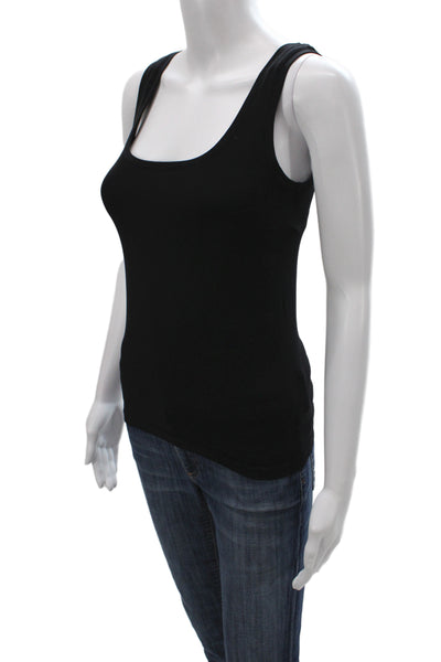 Bordeaux Womens Black Basic Tank Scoop Neck Sleeveless Pullover Size One Size