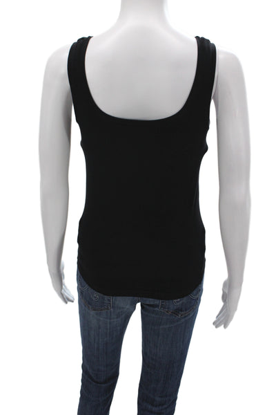 Bordeaux Womens Black Basic Tank Scoop Neck Sleeveless Pullover Size One Size