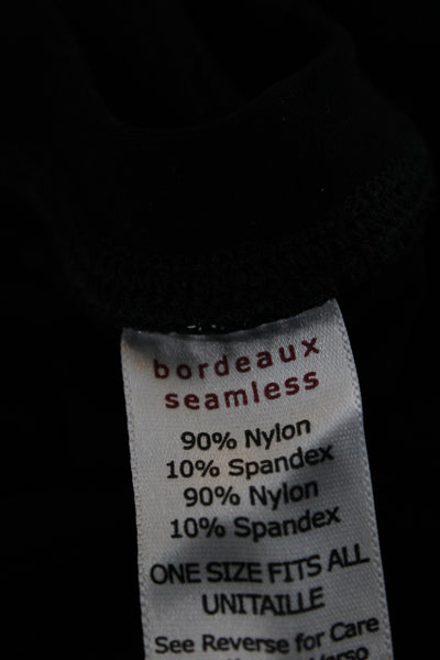 Bordeaux Women Basic Black Tank Scoop Neck Sleeveless 90% Nylon Size S
