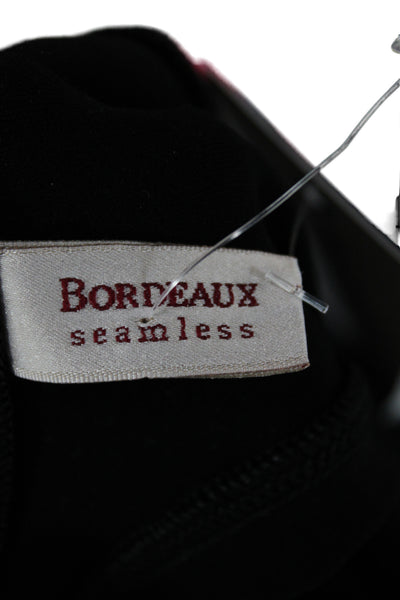 Bordeaux Women Basic Black Tank Scoop Neck Sleeveless 90% Nylon Size S