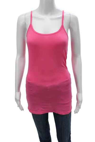 Splendid Womens Tank Scoop Neck Pink Supima Cotton Sleeveless Size M