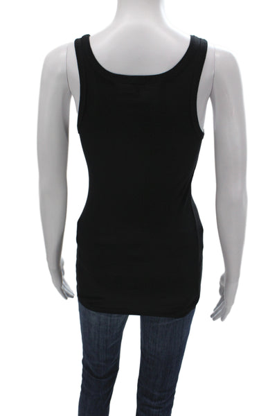 Splendid Women Basic Scoop Neck Sleeveless Tank Black Size S