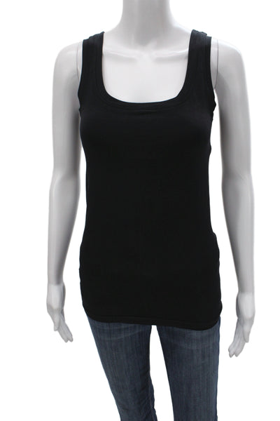 Bordeaux Women Basic Tank Black Scoop Neck Sleeveless Size One Size