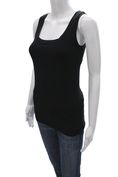 Bordeaux Women Basic Tank Black Scoop Neck Sleeveless Size One Size