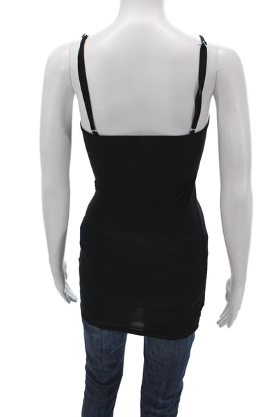 Splendid Women Tank Scoop Neck Cotton Black Sleeveless Size XS