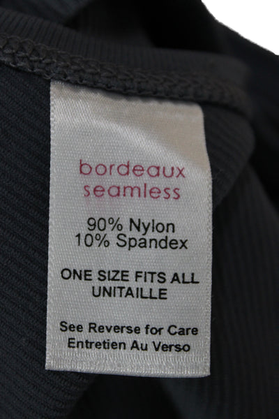 Bordeaux Womens Basic Scoop Neck Sleeveless Tank Gray Nylon Size One Size