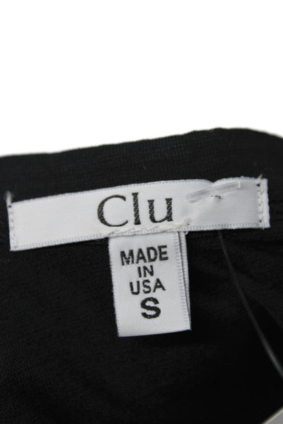 Clu Women Basic Black Scoop Neck Cotton Sleeveless Tank Size S