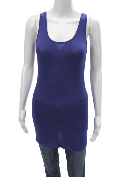 Splendid Womens Basic Purple Supima Cotton Scoop Neck Tank Sleeveless Size S