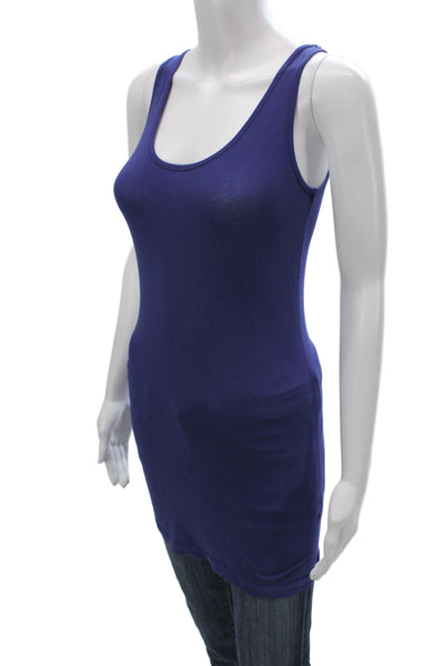Splendid Womens Basic Purple Supima Cotton Scoop Neck Tank Sleeveless Size S