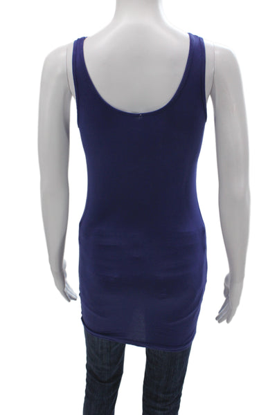Splendid Womens Basic Purple Supima Cotton Scoop Neck Tank Sleeveless Size S