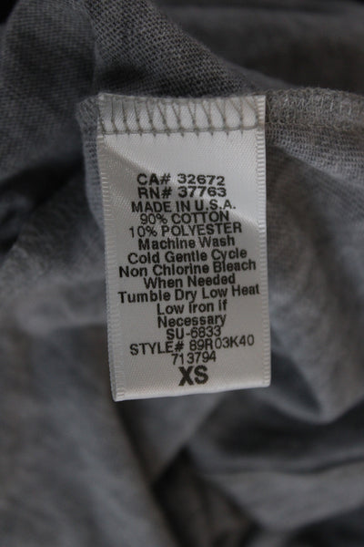 C&C California Women Basic Sleeveless Scoop Neck Gray Tank 90% Cotton Size XS