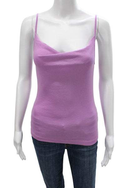 Splendid Women Camisole Purple Cowl Neck Pima Cotton Sleeveless Size M