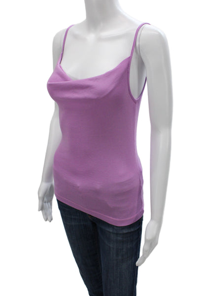 Splendid Women Camisole Purple Cowl Neck Pima Cotton Sleeveless Size M