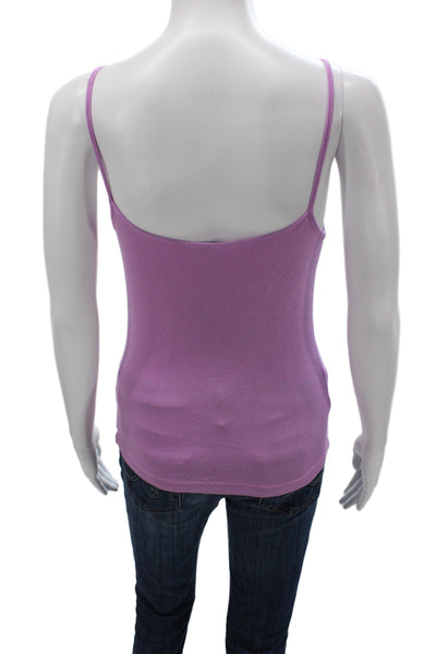 Splendid Women Camisole Purple Cowl Neck Pima Cotton Sleeveless Size M
