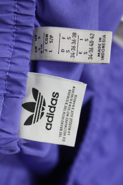 Adidas Womens Purple Cargo Pants 100% Recycled Polyester Pull On Size S