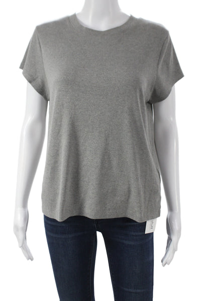 Madewell Womens Basic Gray Short Sleeve T-Shirt Crew Neck Cotton Size XL