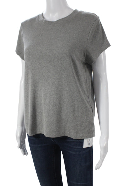 Madewell Womens Basic Gray Short Sleeve T-Shirt Crew Neck Cotton Size XL