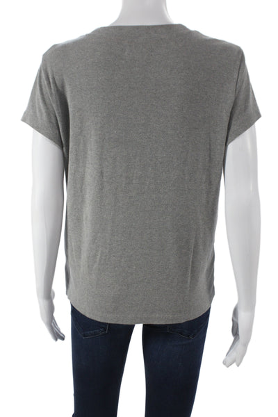 Madewell Womens Basic Gray Short Sleeve T-Shirt Crew Neck Cotton Size XL