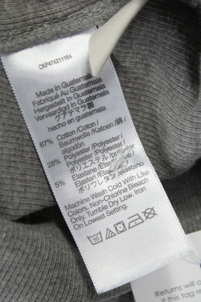 Madewell Womens Basic Gray Short Sleeve T-Shirt Crew Neck Cotton Size XL