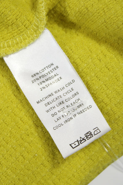 Lilla P Womens Yellow Boat Neck Pullover Sweater Cotton Long Sleeve Size M