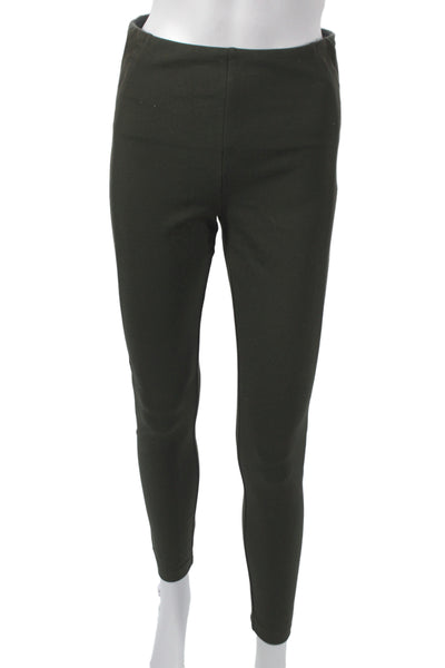 Lysse Womens Ankle Leggings Green Viscose Solid Casual Size S
