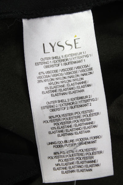 Lysse Womens Ankle Leggings Green Viscose Solid Casual Size S