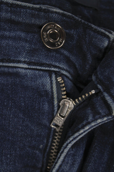 Mac Womens Skinny Jeans Blue Low Rise Button Cotton 25 Inseam Size 27